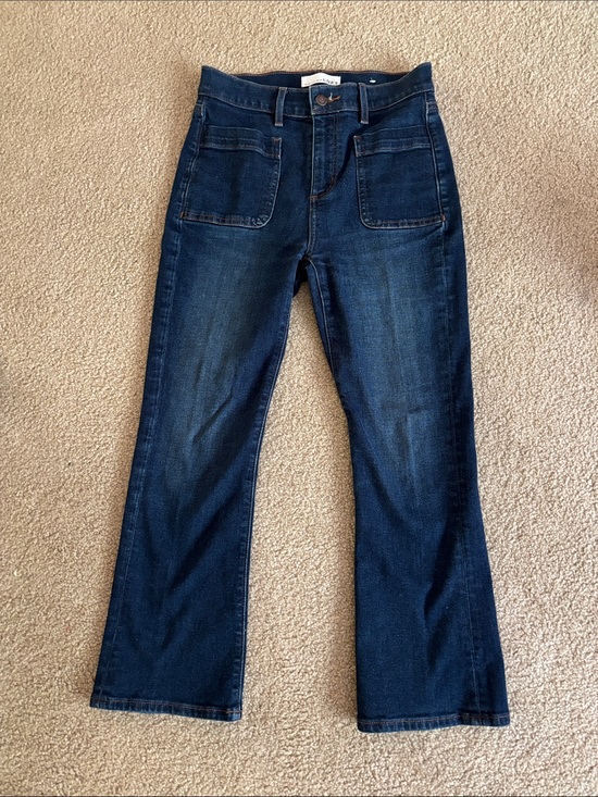 LOFT Denim - LOFT The Kick Crop Women’s Dark Blue Denim Jeans size 25